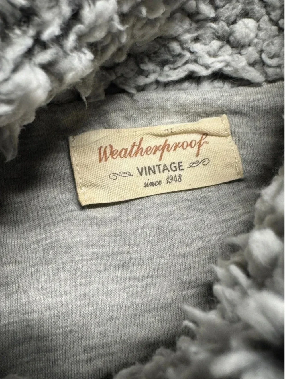 Weatherproof Vintage Gray Sherpa Fleece Pullover Women's S